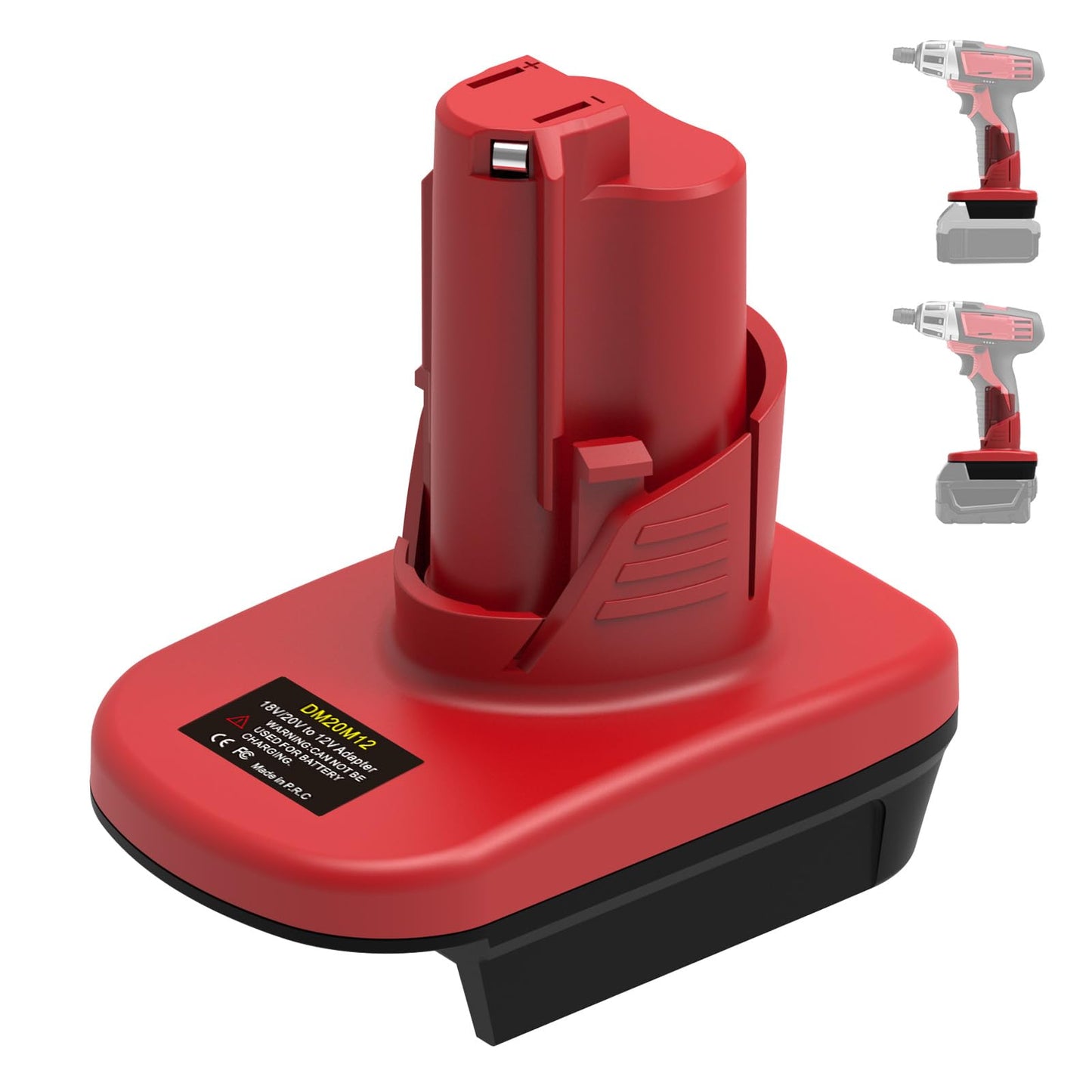 DM20M12 Adapter for Milwaukee M18 18V for Dewalt 20V Lithium Batteries Converting to for Milwaukee M12 12V