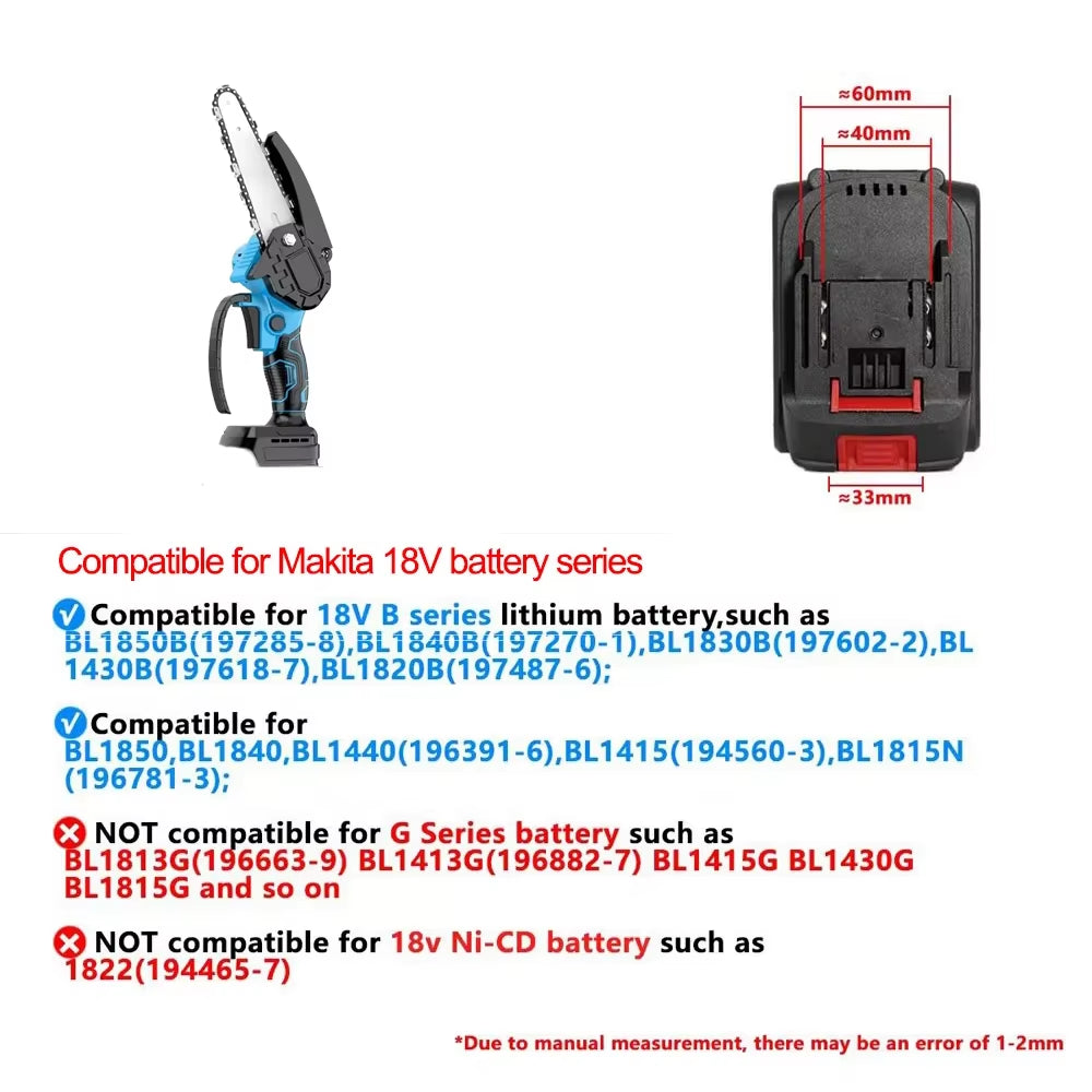 4/6In Mini Chainsaw for Makita