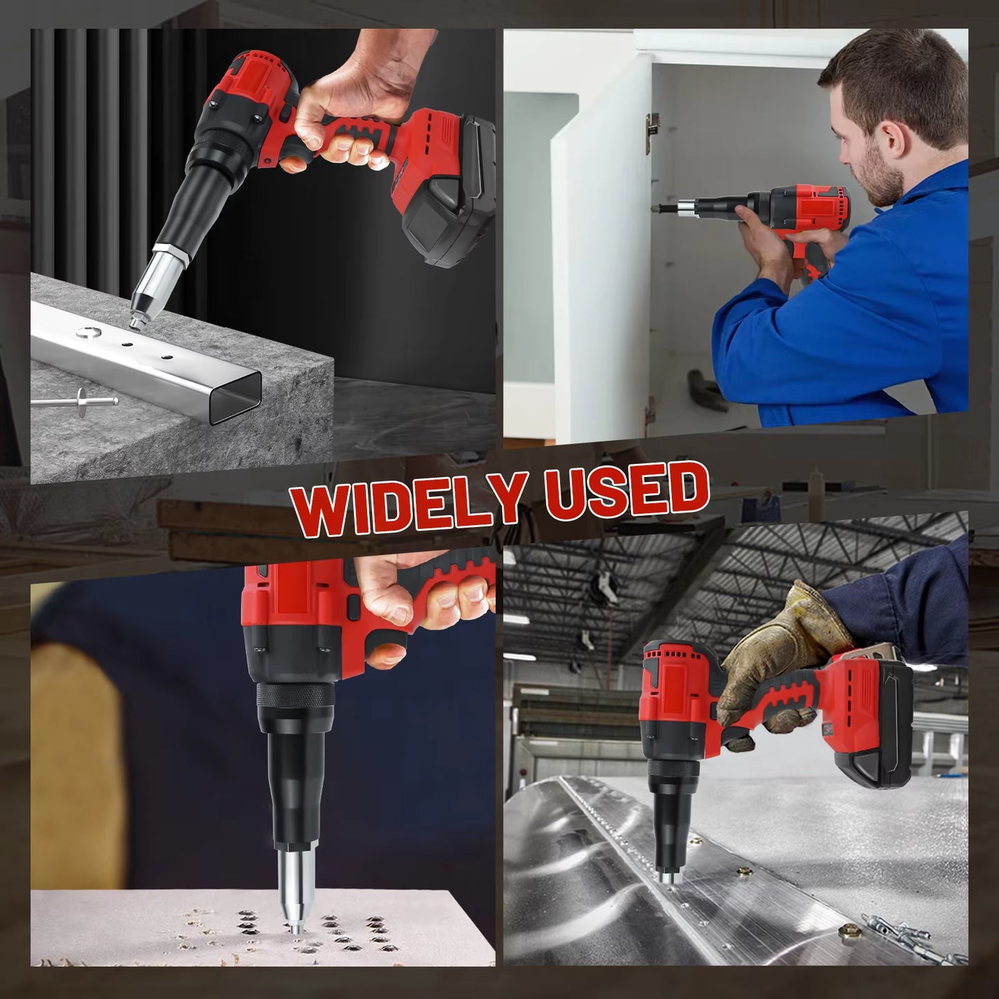 Brushless Electric Rivet Gun 2.4-4.8Mm for Milwaukee 18V