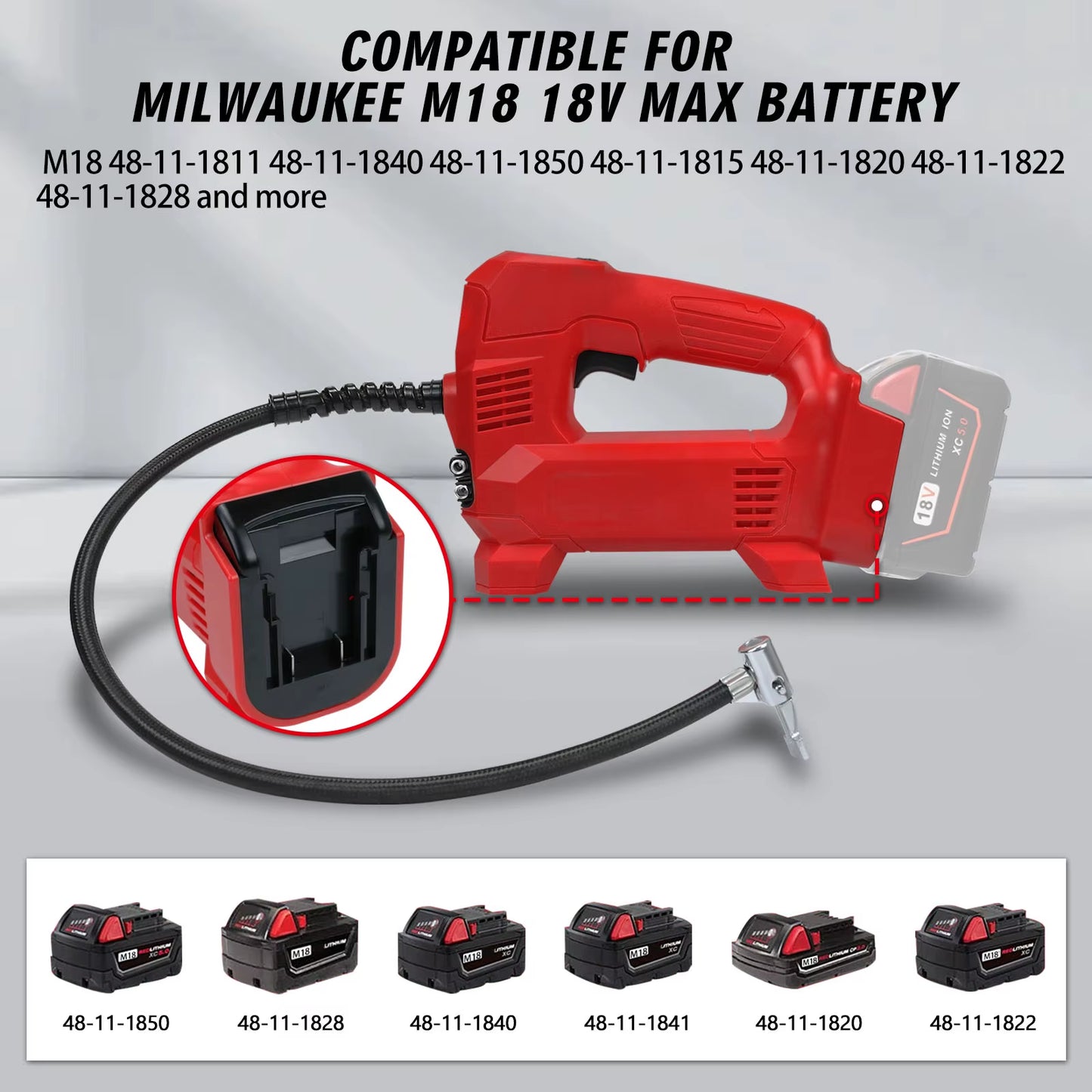 Air Compressor for Milwaukee 18V