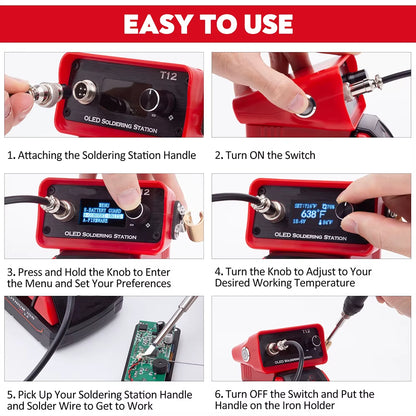 OLED T12 Soldering Iron Station  for Milwaukee 18V
