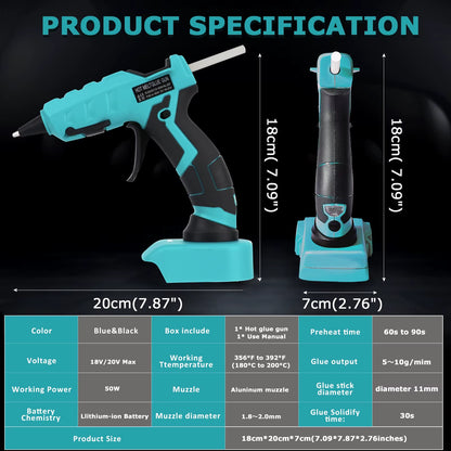 50W Cordless Hot Glue Gun for Makita 18V 
