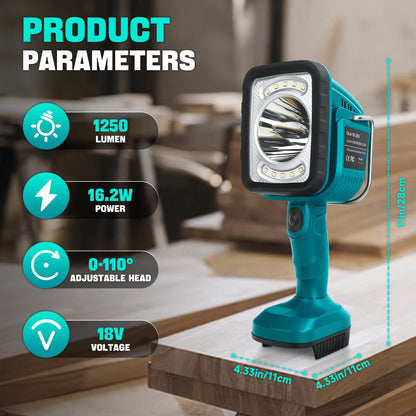 Cordless LED Work Light for Makita 18V 