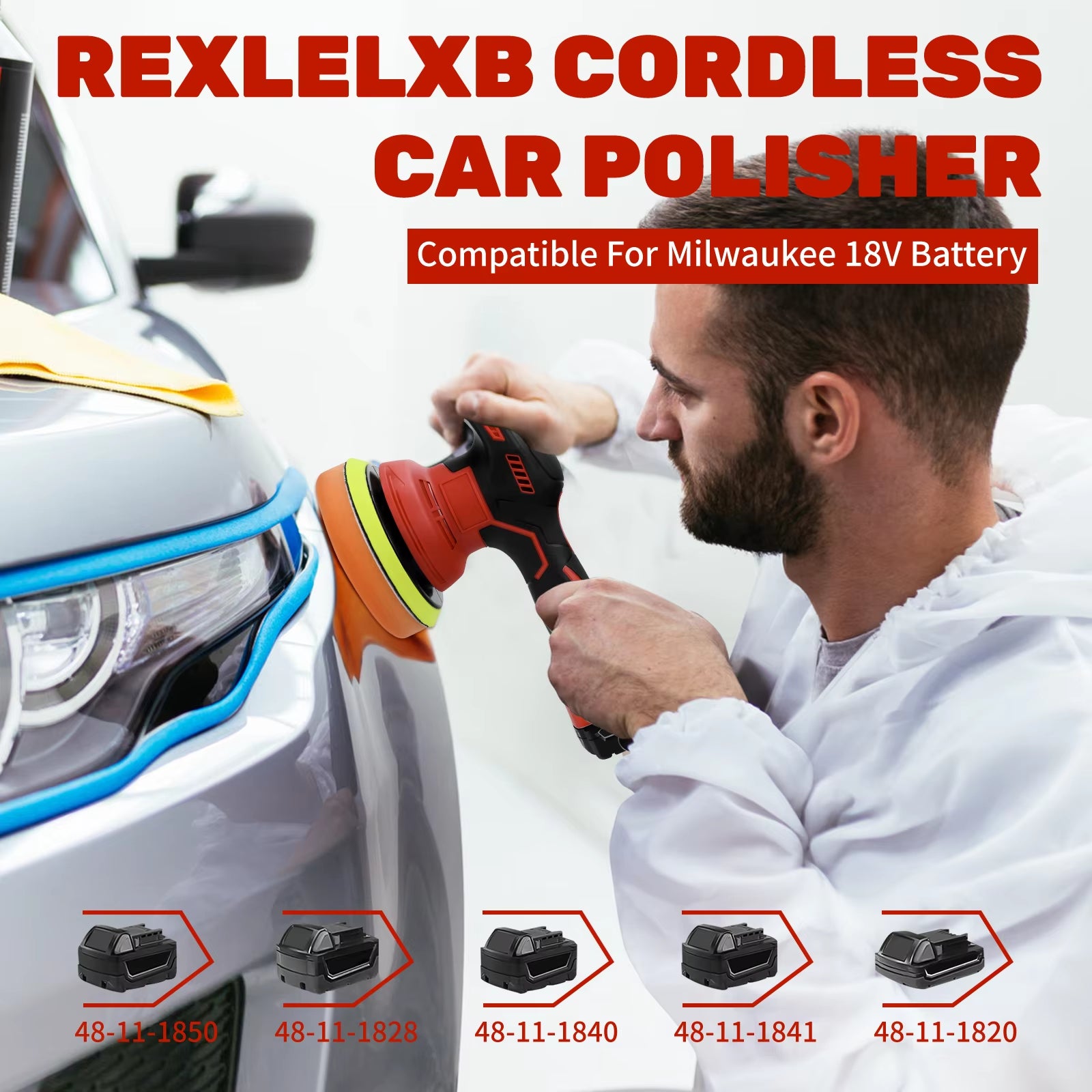 Cordless Car Buffer Polisher for Milwaukee 18V