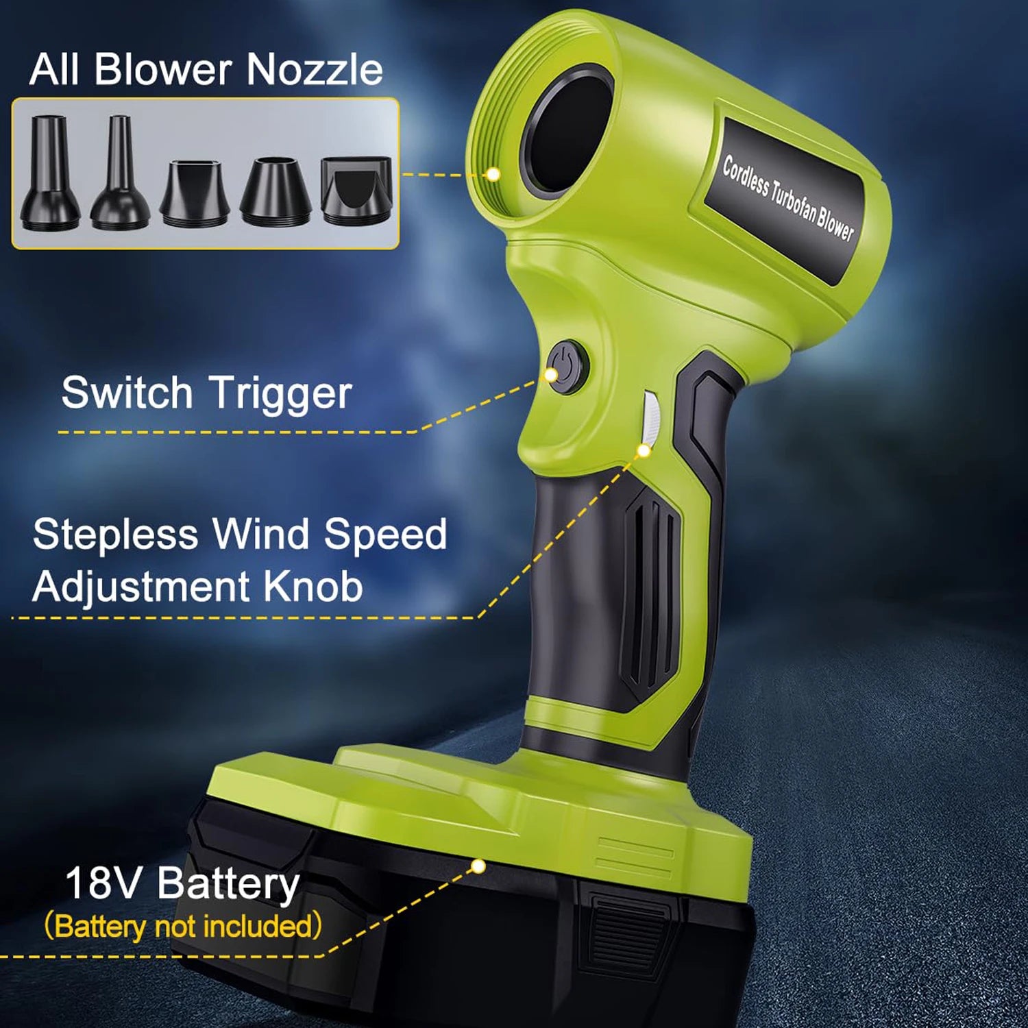  Brushless Turbo Blower for Ryobi 18V