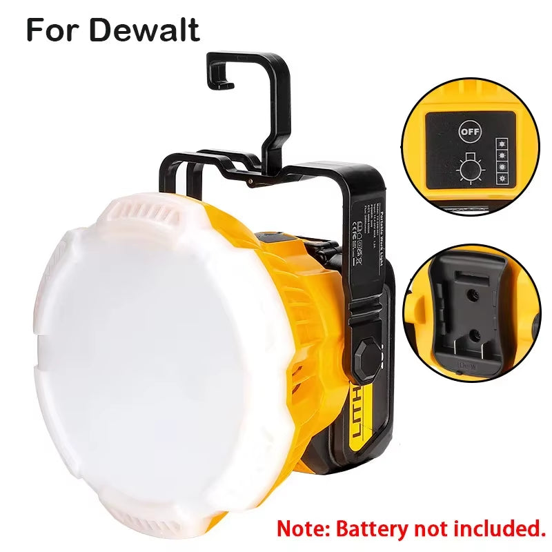 24W 2400LM Portable LED Work Light  for Dewalt