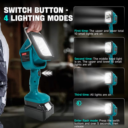 Cordless LED Work Light for Makita 18V 