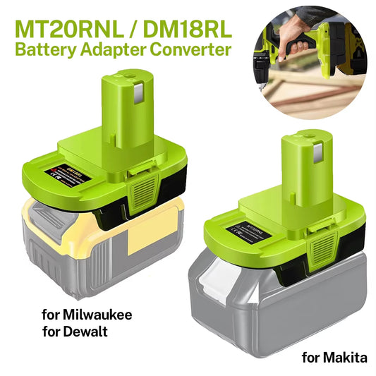 MT20RNL DM18RL Adapter for Makita/Dewalt/Milwaukee 18V Convert to Ryobi 18V 