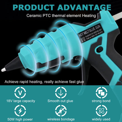 50W Cordless Hot Glue Gun for Makita 18V 