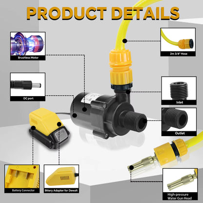 Brushless Water Transfer Pump for Dewalt 20V