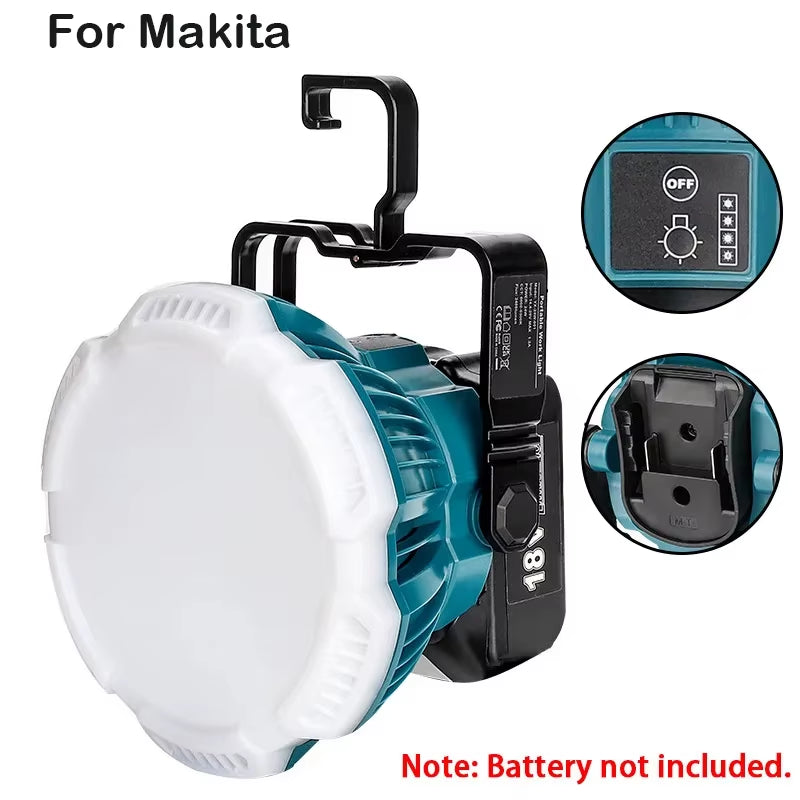 24W 2400LM Portable LED Work Light for Makita