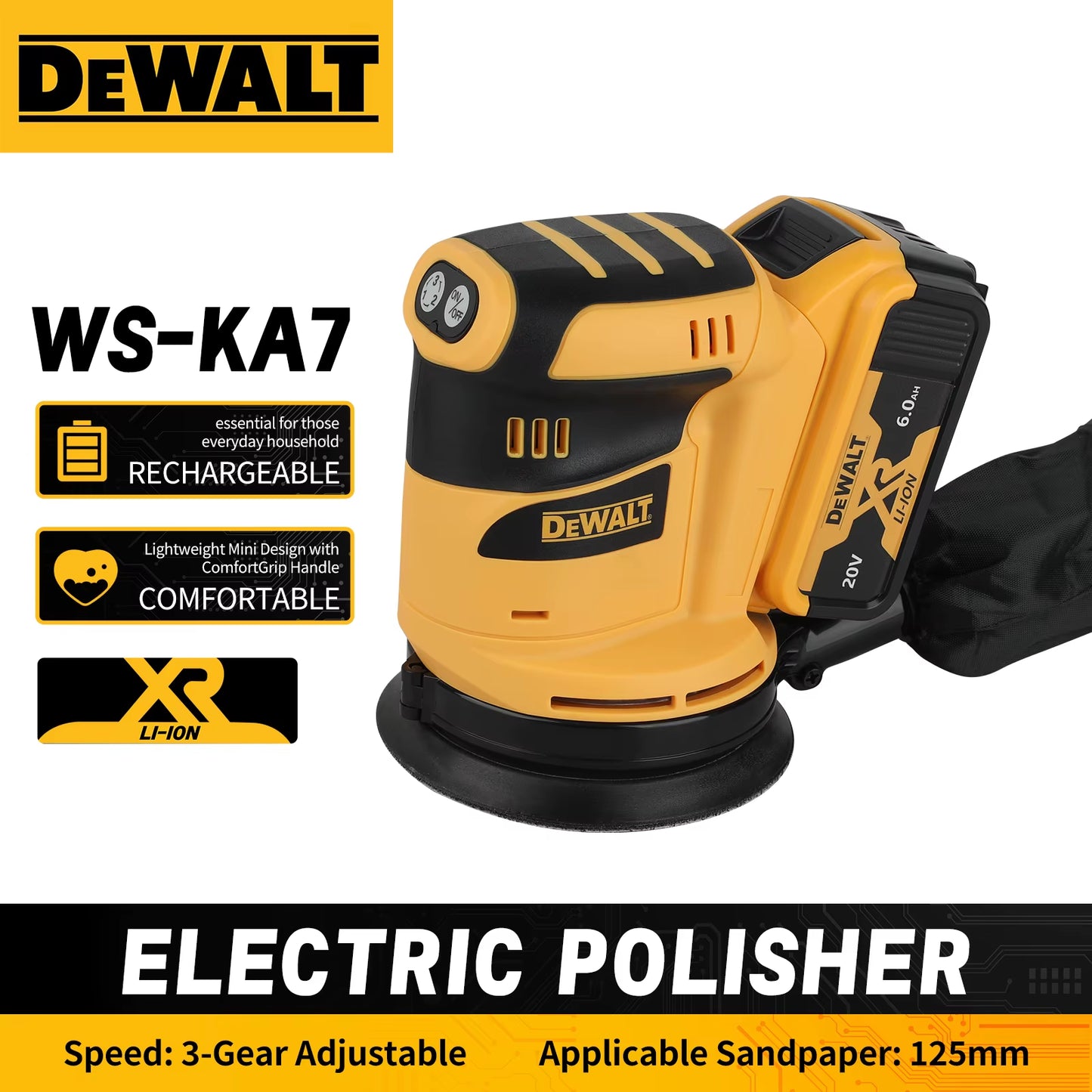 Lightweight Sanding Machine for DeWalt 18V