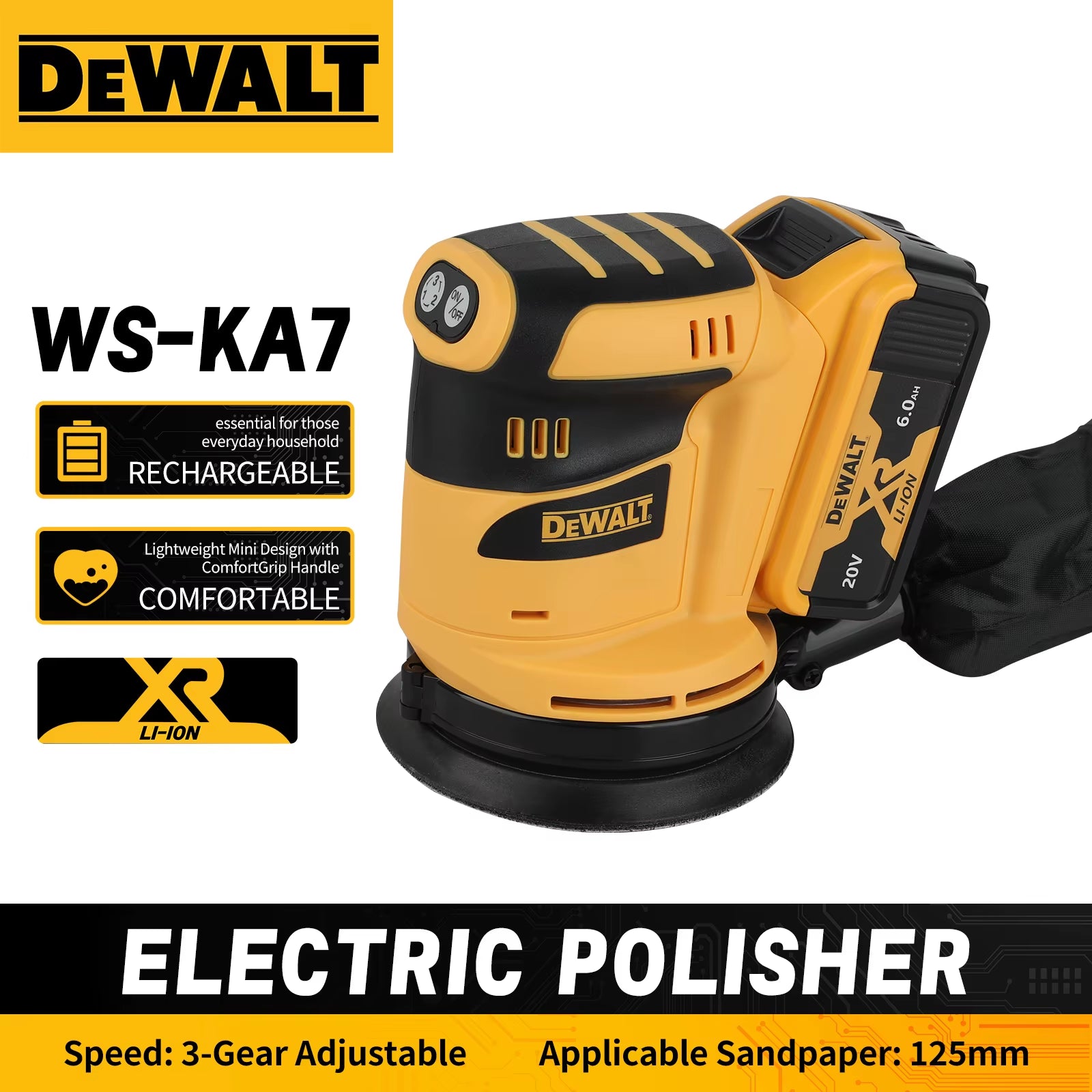 Lightweight Sanding Machine for DeWalt 18V