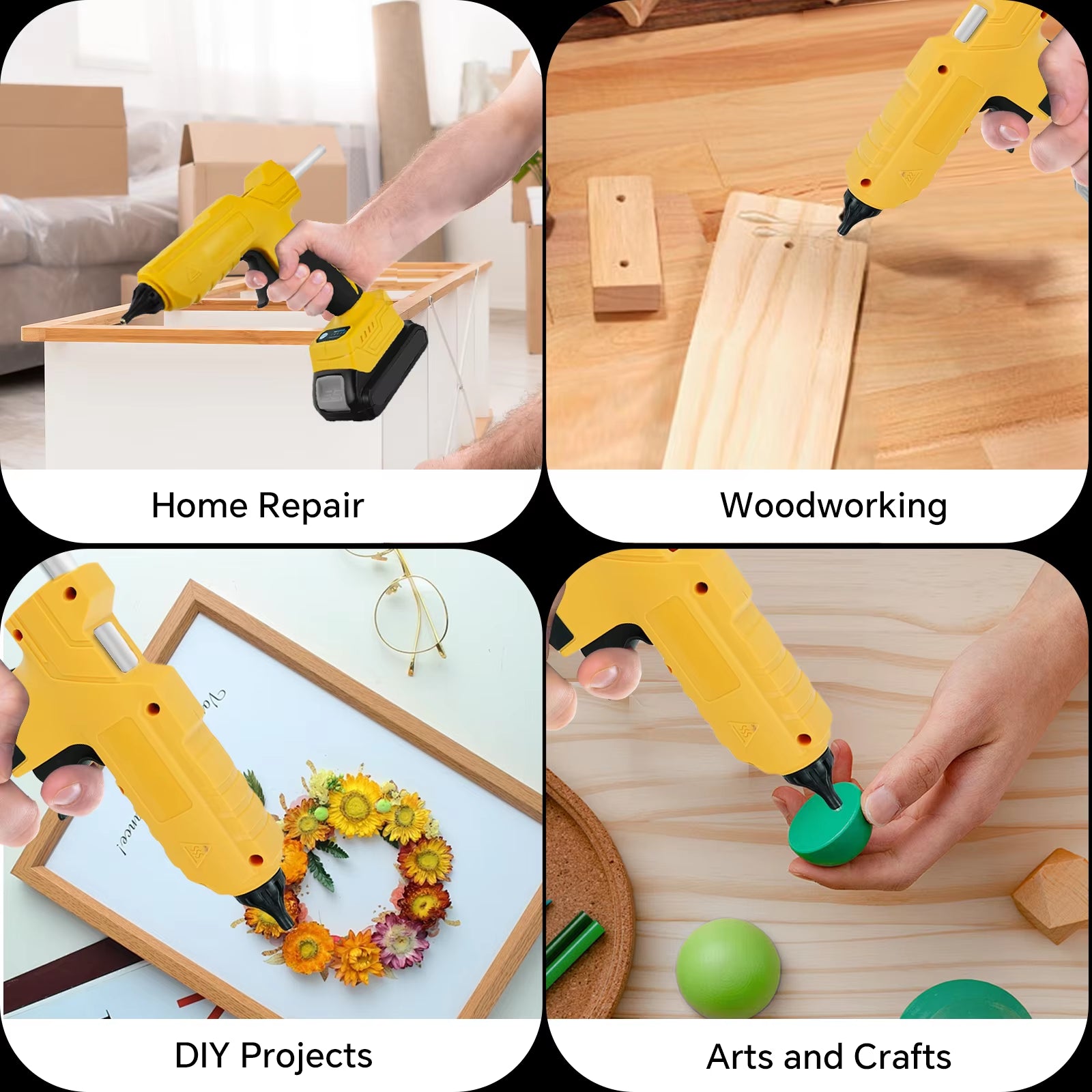 100W Cordless Electric Hot Melt Glue Gun for Dewalt 20V