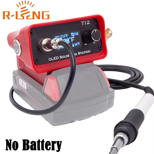 OLED T12 Soldering Iron Station  for Milwaukee 18V