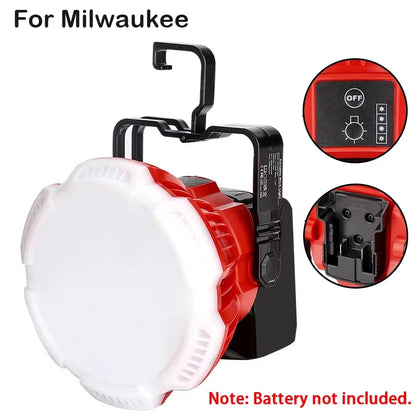 24W 2400LM Portable LED Work Light for Milwaukee