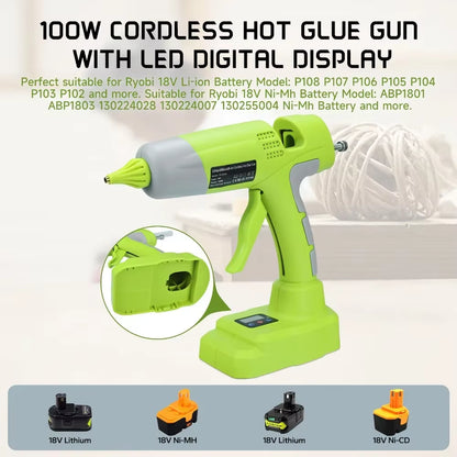  Handheld Hot Glue Gun for Ryobi 18V 