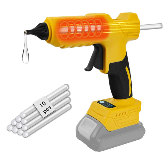 100W Cordless Electric Hot Melt Glue Gun for Dewalt 20V