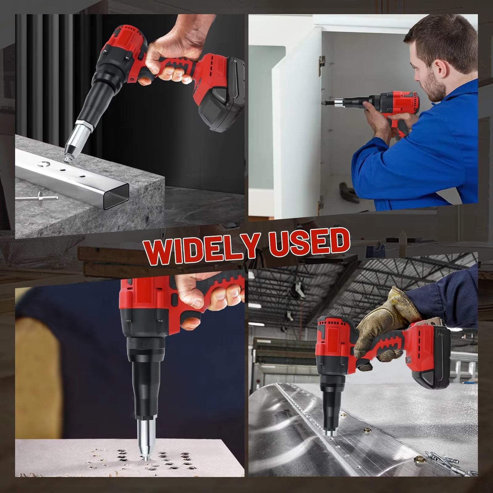 Brushless Electric Rivet Gun 2.4-4.8Mm for Milwaukee 18V