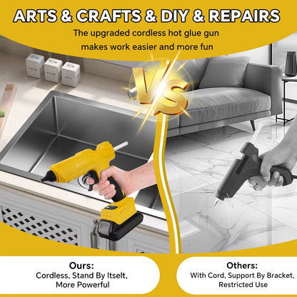 100W Cordless Electric Hot Melt Glue Gun for Dewalt 20V