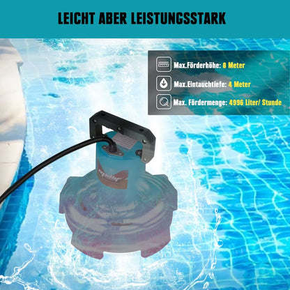 Cordless Submersible Pump for Makita 18V 