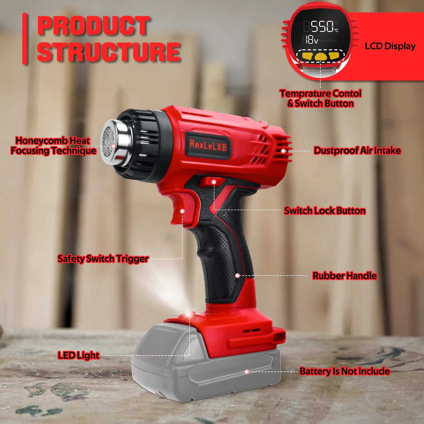 Cordless Heat Gun  for Milwaukee 18V 