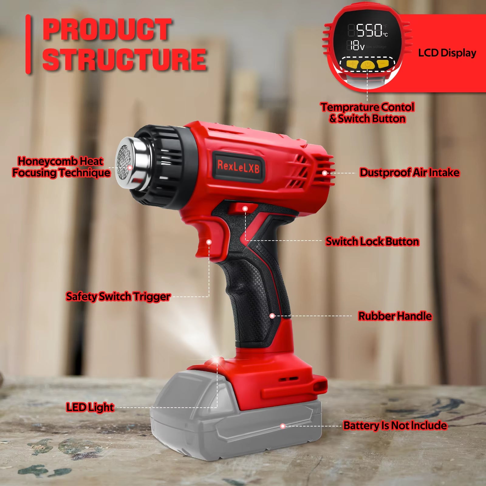 Cordless Heat Gun  for Milwaukee 18V 
