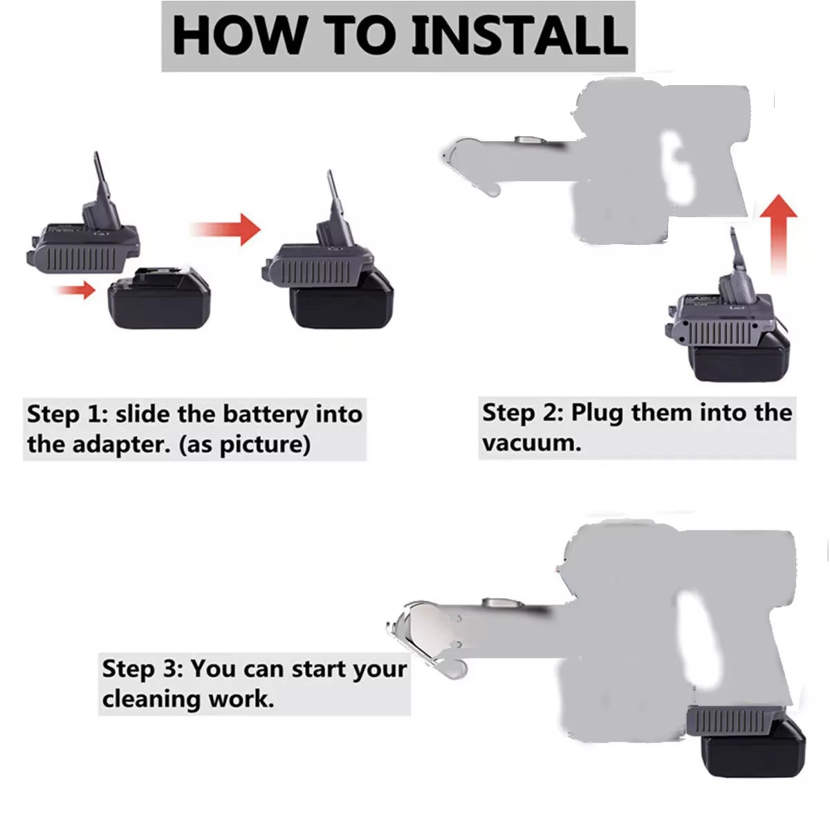 Battery Adapter for Makita BL1830 18V Battery to Dyson V7/V8 Adapter with Dyson V7/V8 Series Lithium Tool Batteries