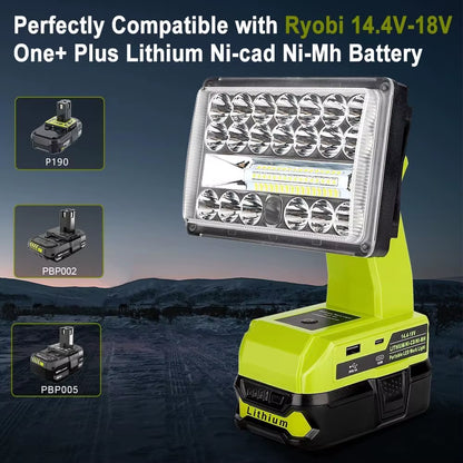 Cordless Led Work Light for Ryobi 18V 