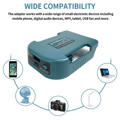 Portable Charger Adapter Compatible for Makita 18V