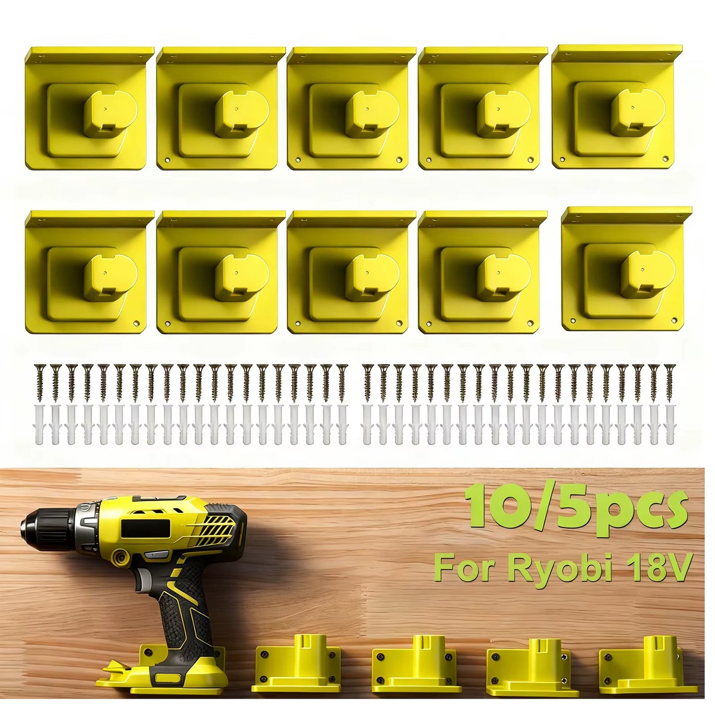 10/5Pcs Tool Holder Dock  for Ryobi 18V 