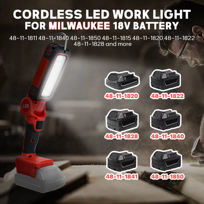 300W Cordless LED Work Light for Milwaukee 18V