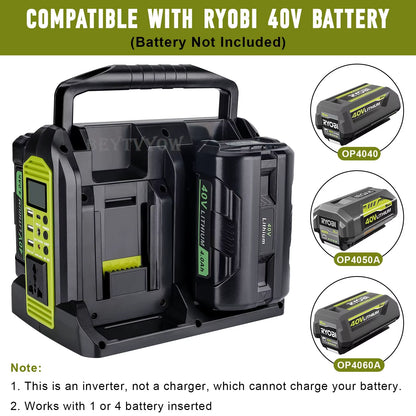 350W Pure Sine Wave Inverter for Ryobi 40V